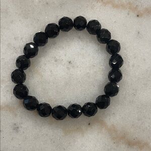 Black Beaded Bracelet